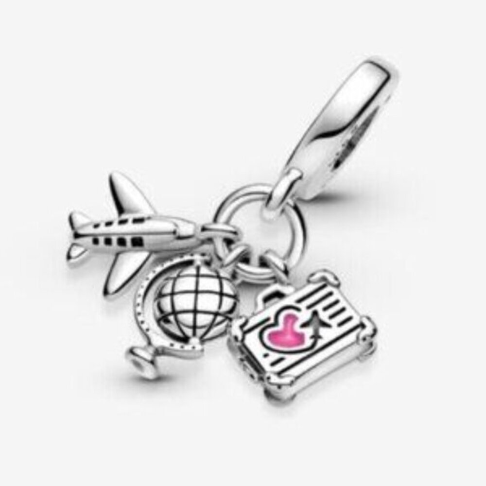 Pandora aircraft, globe and luggage strap
